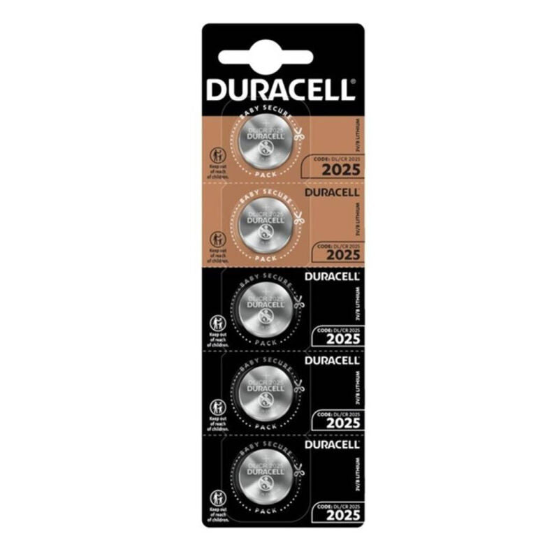 Duracell - Lithium Coin Battery CR2025 3V 5 Pack