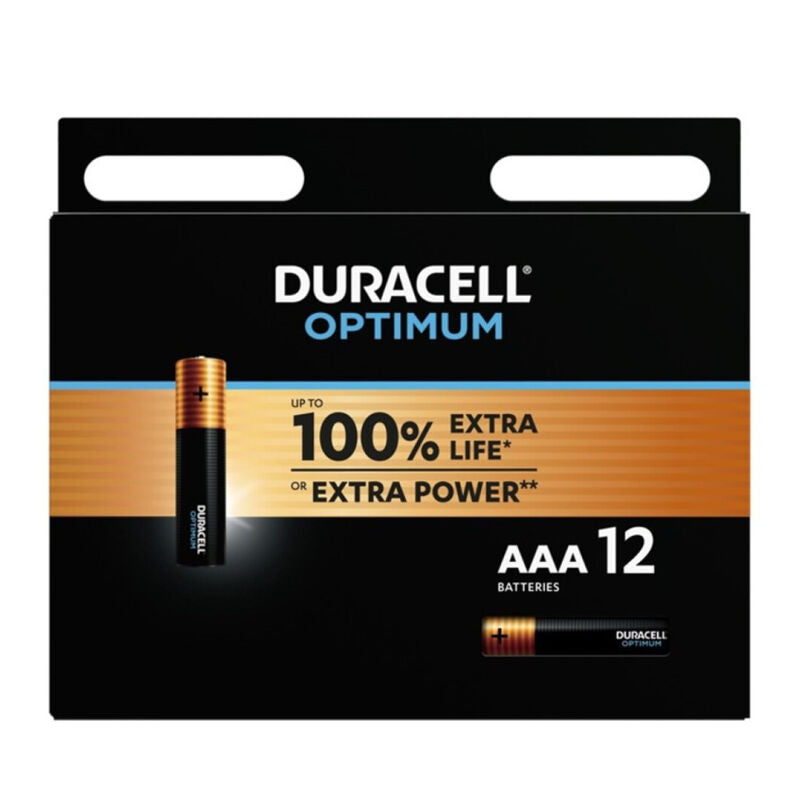 Duracell - Optimum 200 Alkaline Battery AAA LR03 12 Pack