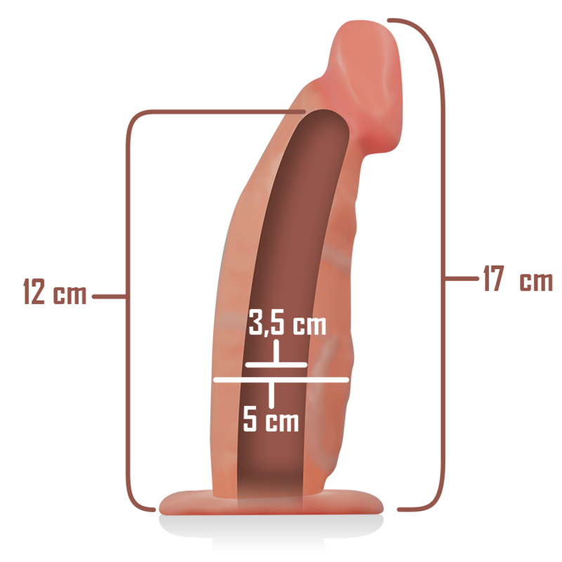 Intense - Hohlgeschirr Mit Dildo 18 X 3,5 Cm