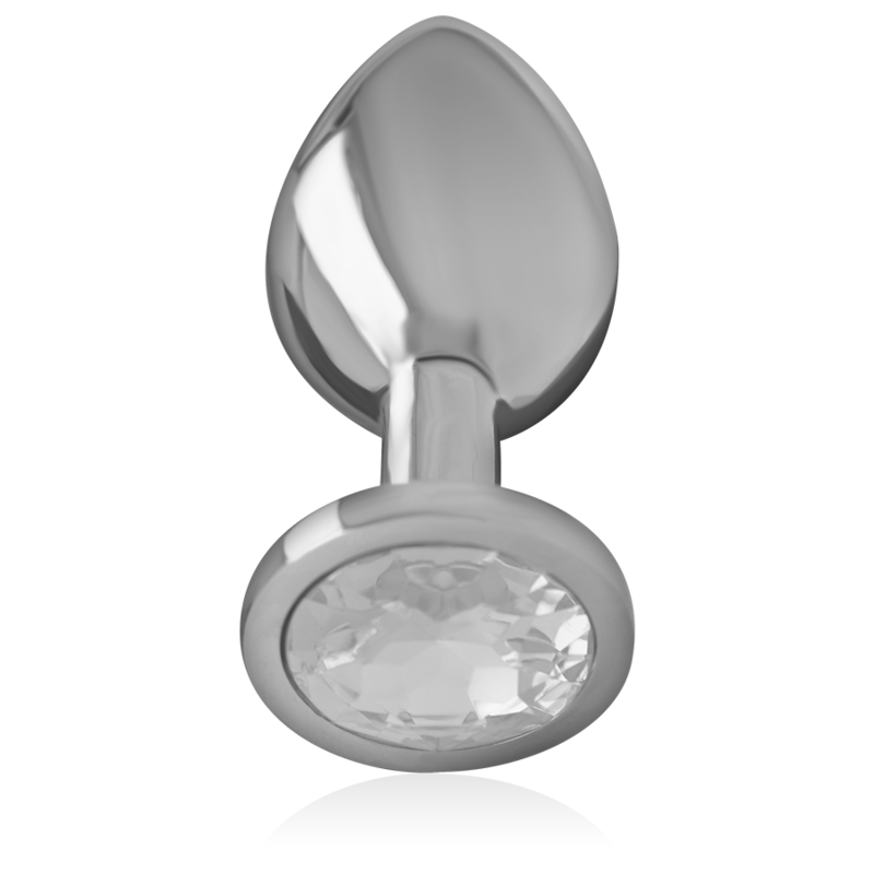 Intense - Analplug Aus Aluminiu Mmetall Mit Silbernem Kristall, Grösse S
