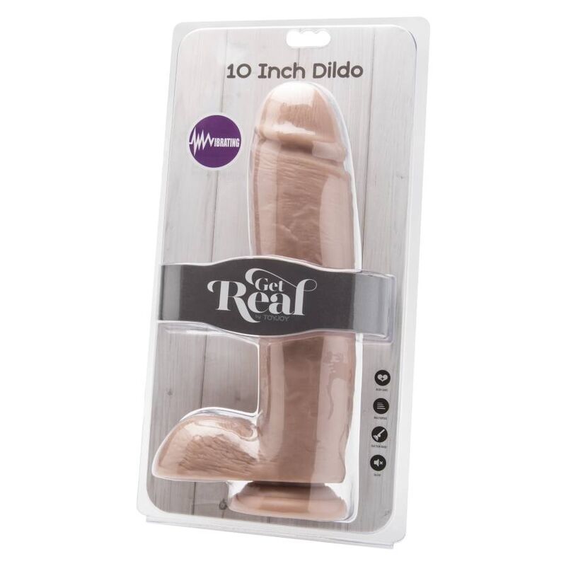 Get Real - Dildo 25.5 cm with Beads Vibrator Skin