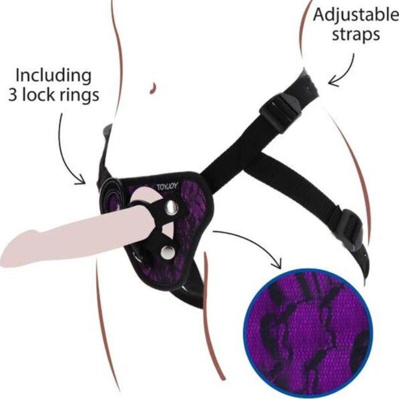 Get Real - Strap-On Harness Purple
