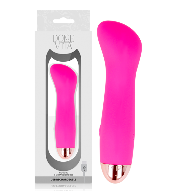 Dolce Vita - Aufladbarer Vibrator Eine Rosa 7 Geschwindigkeit