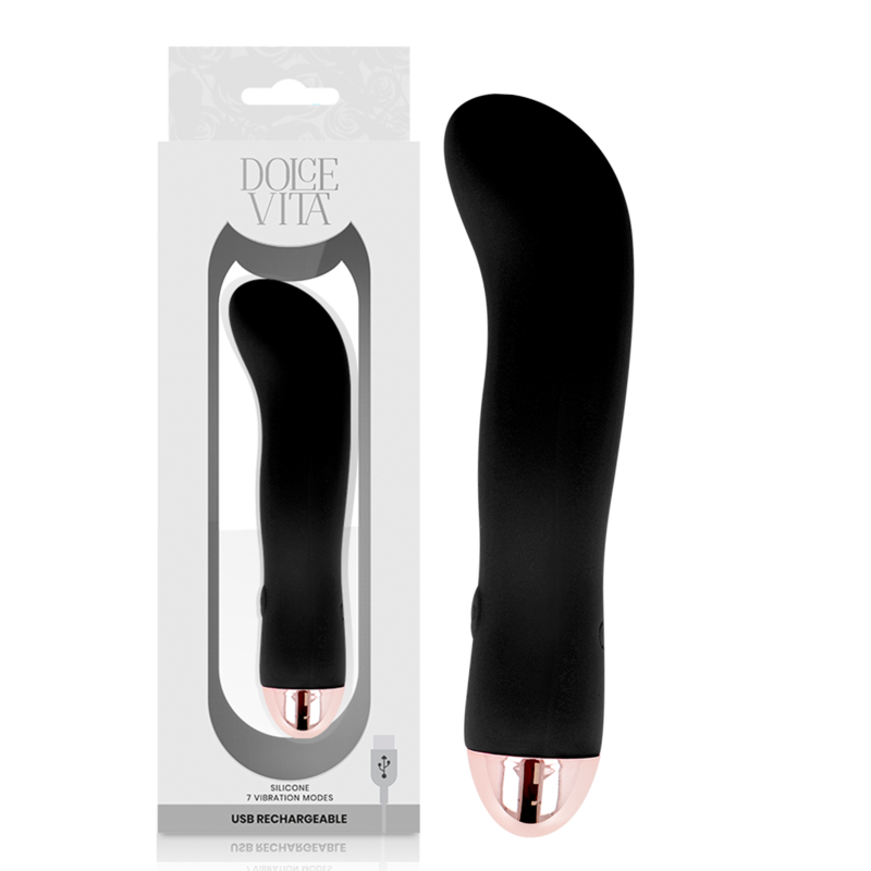 Dolce Vita - Aufladbarer Vibrator Zwei Schwarz 7 Geschwindigkeit