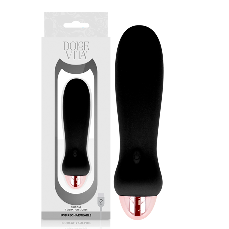 Dolce Vita - Aufladbarer Vibrator Fãœnf Schwarz 7 Geschwindigkeiten