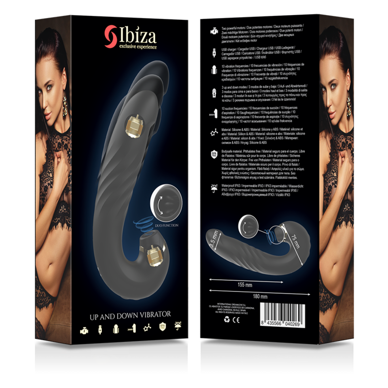 Ibiza - Clip Up & Down + Vibrator + Klitoris-Saugung