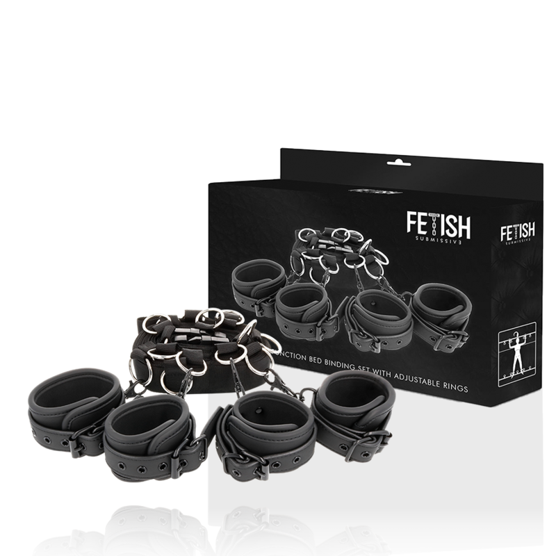 FETISH SUBMISSIVE - Luxus-Bettband-Set mit Noprene-Futter