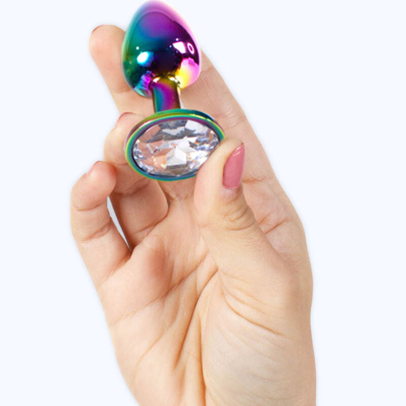 Secretplay - Metal Butt Plug Rainbow, Small Size 7 Cm