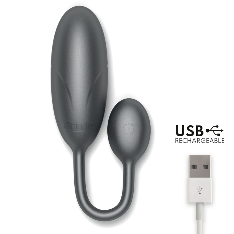 Oninder - Denver Vibrating Egg Black 7 X 2.7 Cm Free App