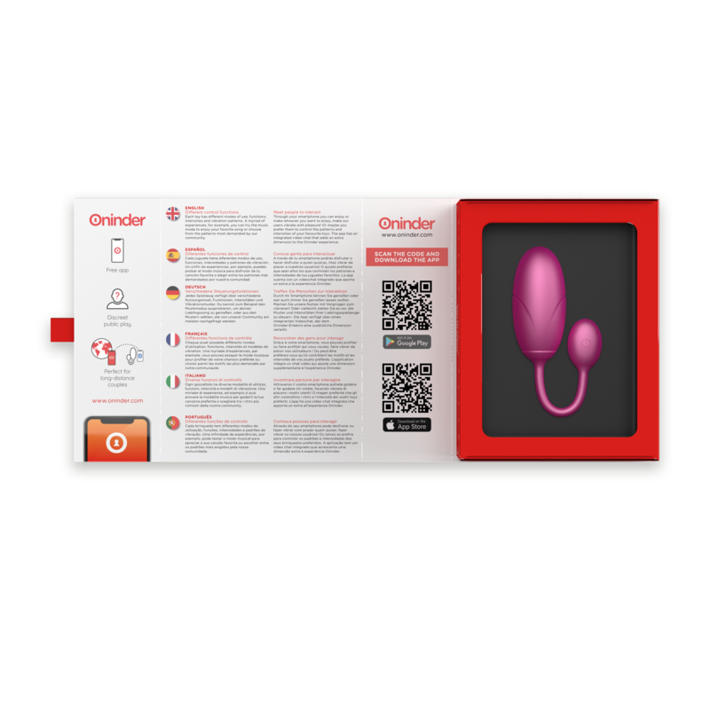 Oninder - Tokyo Vibrating Egg Pink 7.5 x 3.2 cm Free App