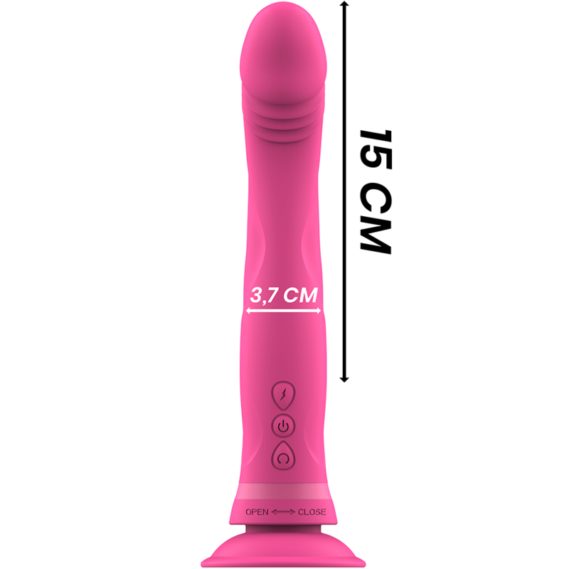 Intense - Michelangelo Pink Silicone Vibrator Dildo