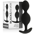 Black&Silver - Orson Plug Silikon 2 Analwellen 9 Cm