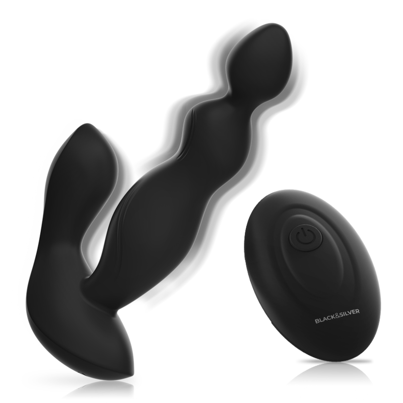 Black&Silver - Cora Anal Plug Silikon Fernbedienung
