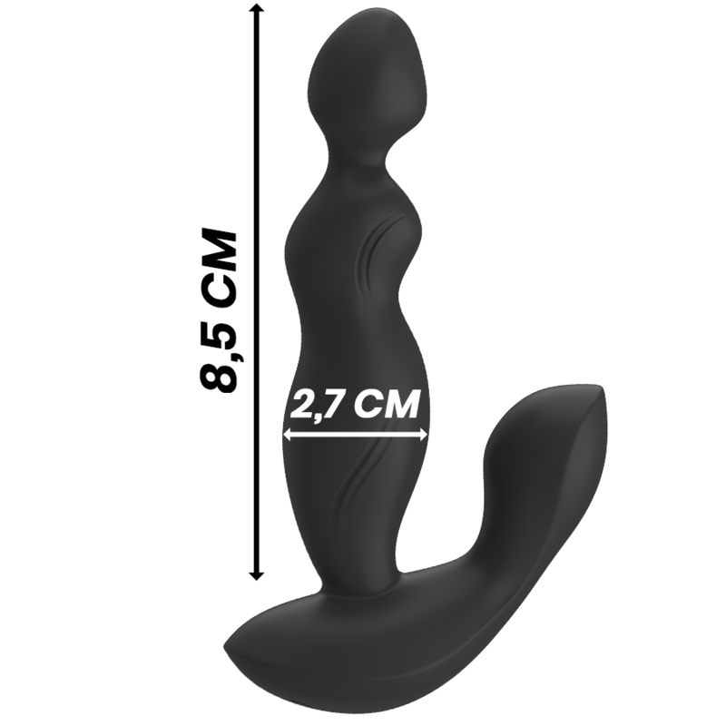 Black&Silver - Cora Anal Plug Silikon Fernbedienung