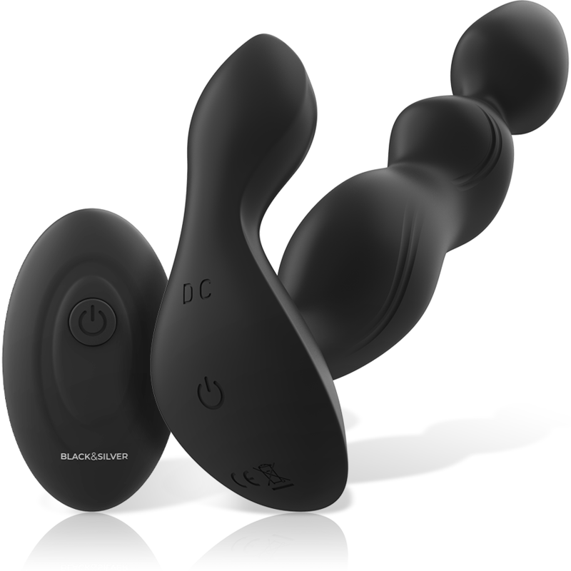 Black&Silver - Cora Anal Plug Silikon Fernbedienung