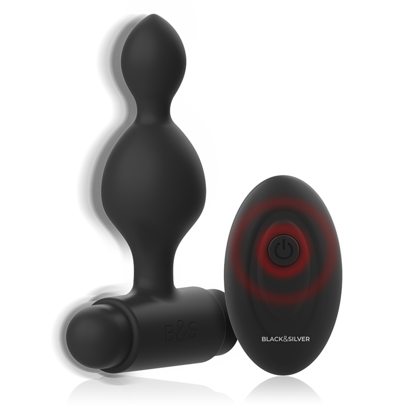 Black&Silver - Tucker Kleine Analstecker Aus Silikon Mit Fernbedienung
