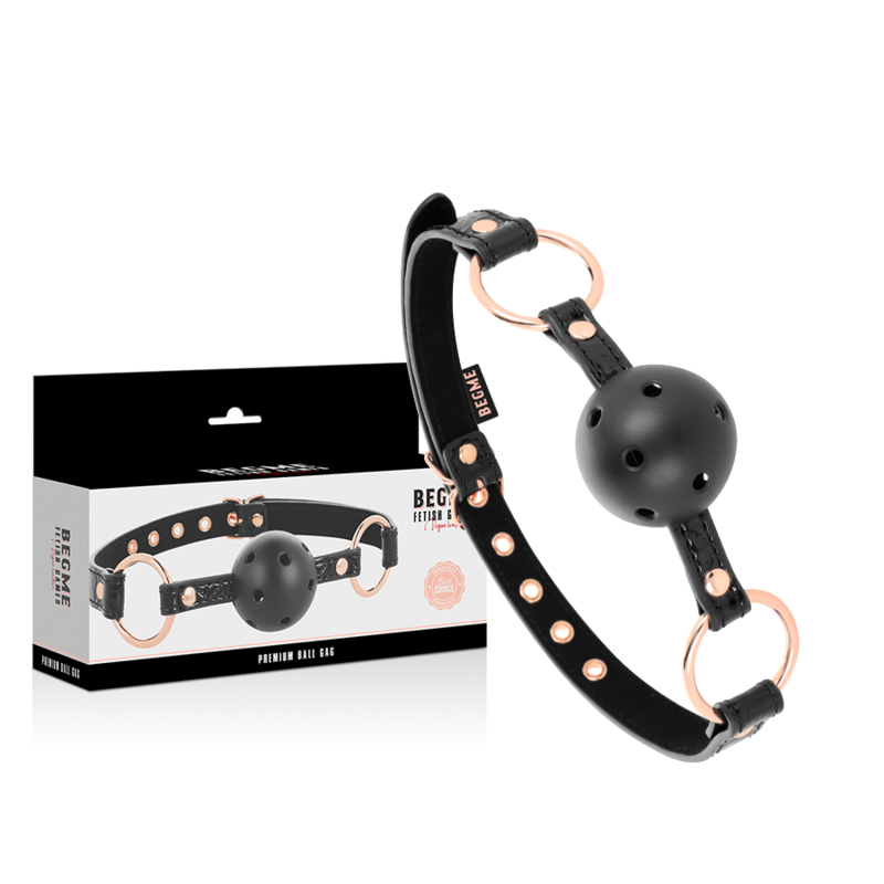 Begme - Black Edition Ballknebel Veganes Leder