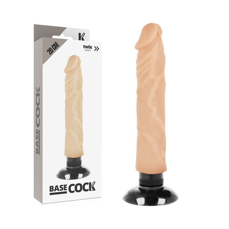 Basecock - Realistischer Vibrator 2-1 Nat�rlich 20 Cm -O- 4 Cm
