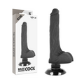 Basecock - Realistischer Vibrator 2-1 Schwarz 18.5 Cm -O- 4 Cm