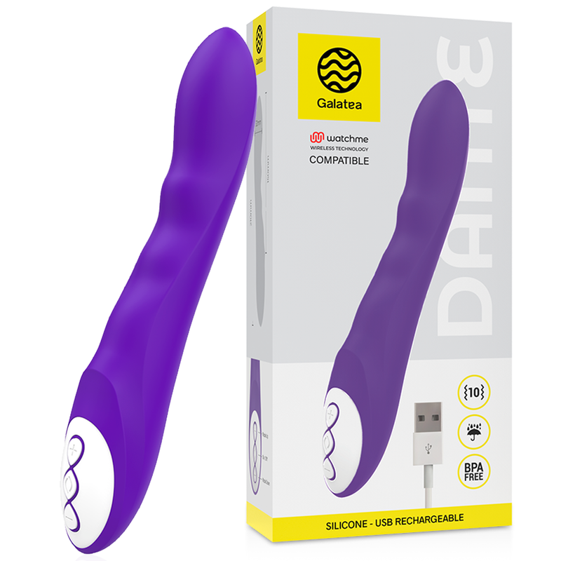 Galatea - Dante Lila Vibrator, kompatible mit der Drahtlosen Watchme-Technologie
