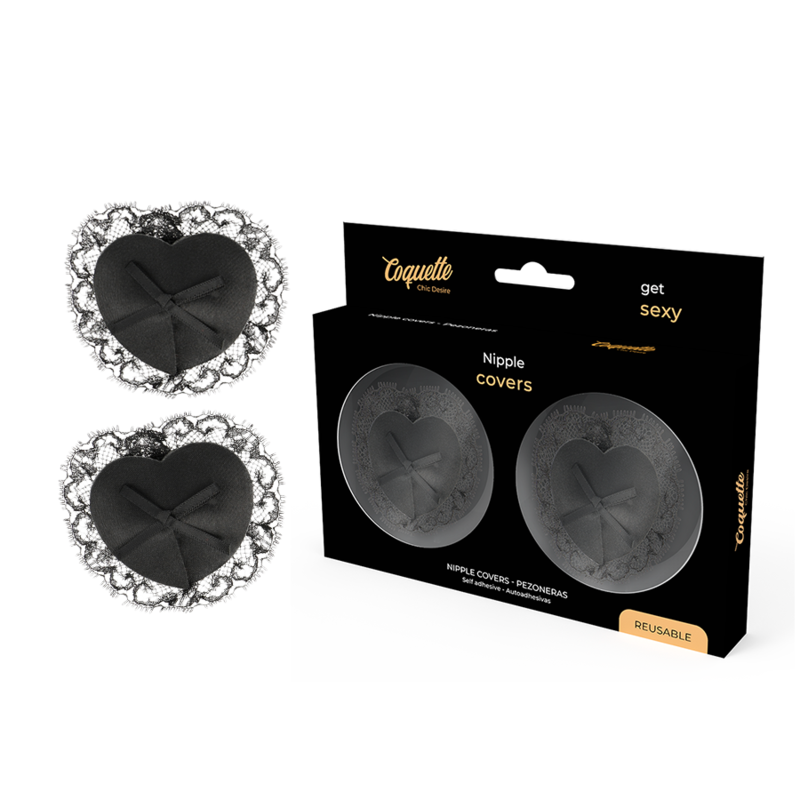 COQUETTE CHIC DESIRE - NIPPLE COVERS IN BLACK LACE