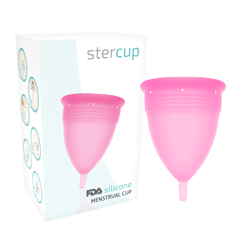 Stercup - Fda Silikon-Menstrualcup Rosa - Grã–Sse L