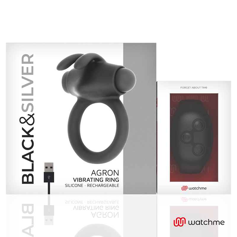 Black&Silver - Agron Cockring-Uhr Mit Fernbedienung