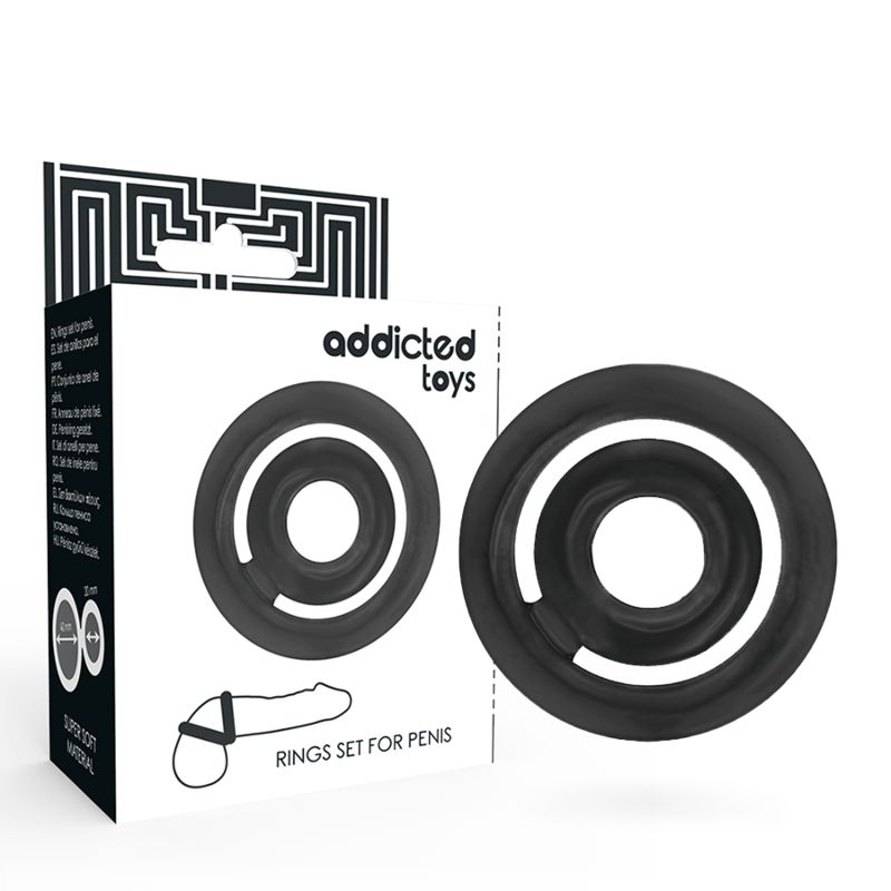 ADDICTED TOYS - POTENCY C-RING PENIS BLACK