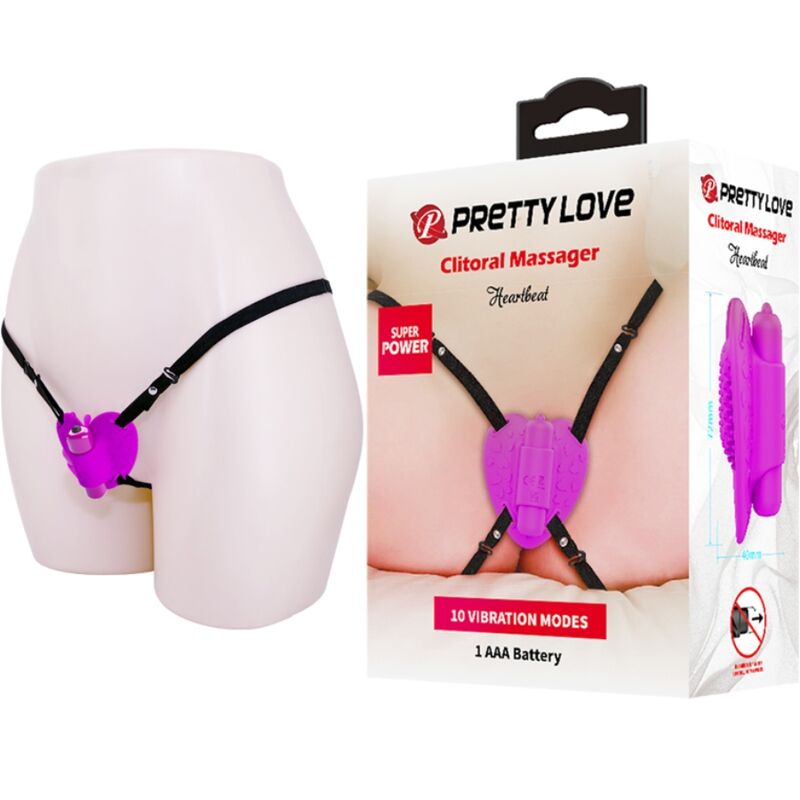 Pretty Love - Heartbeat Clitoral Massager 10 Vibration Modes Purple