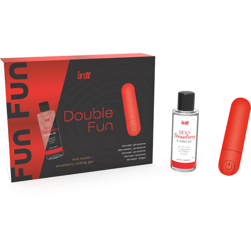 Intt Releases - Doppelter Spass-Kit Mit Vibrierender Kugel Und Erdbeer-Massagegel