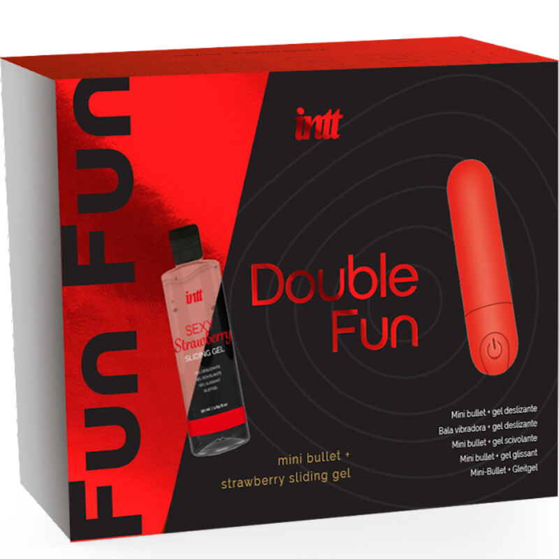 Intt Releases - Doppelter Spass-Kit Mit Vibrierender Kugel Und Erdbeer-Massagegel