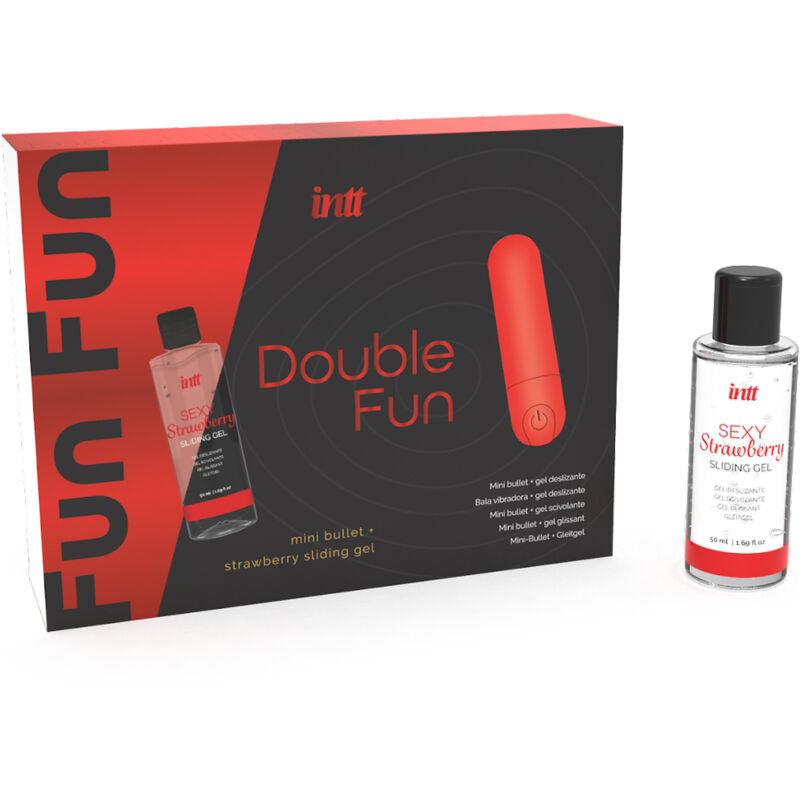 Intt Releases - Doppelter Spass-Kit Mit Vibrierender Kugel Und Erdbeer-Massagegel