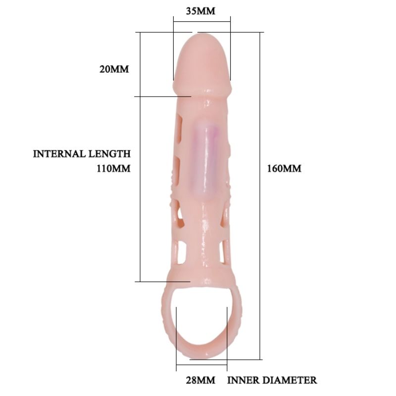 Pretty Love - Harrison Penis Extender Cover Mit Vibration Und Riemen 13.5 Cm