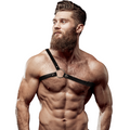 Fetish Submissive Attitude - Herren Harness Mit Gekreuzten Schultern Aus ÖKo-Leder