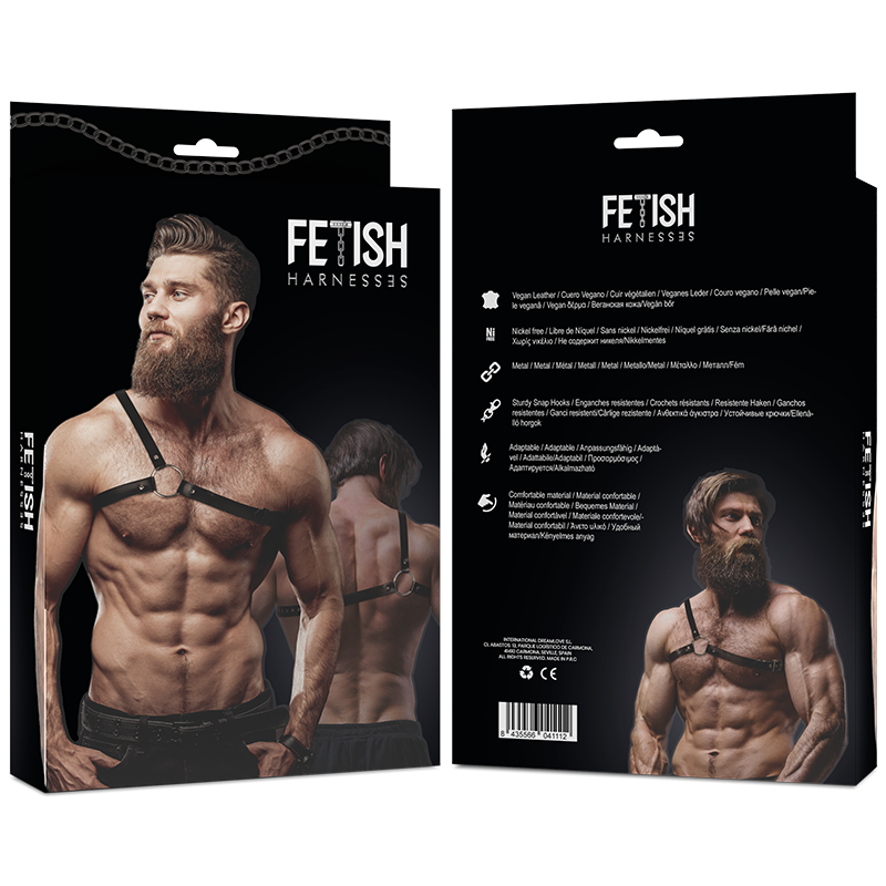 Fetish Submissive Attitude - Herren Harness Mit Gekreuzten Schultern Aus ÖKo-Leder