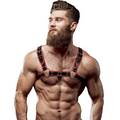 Fetish Submissive Attitude - Brustharness Aus ÖKoleder Fãœr Herren Schwarz/Rot