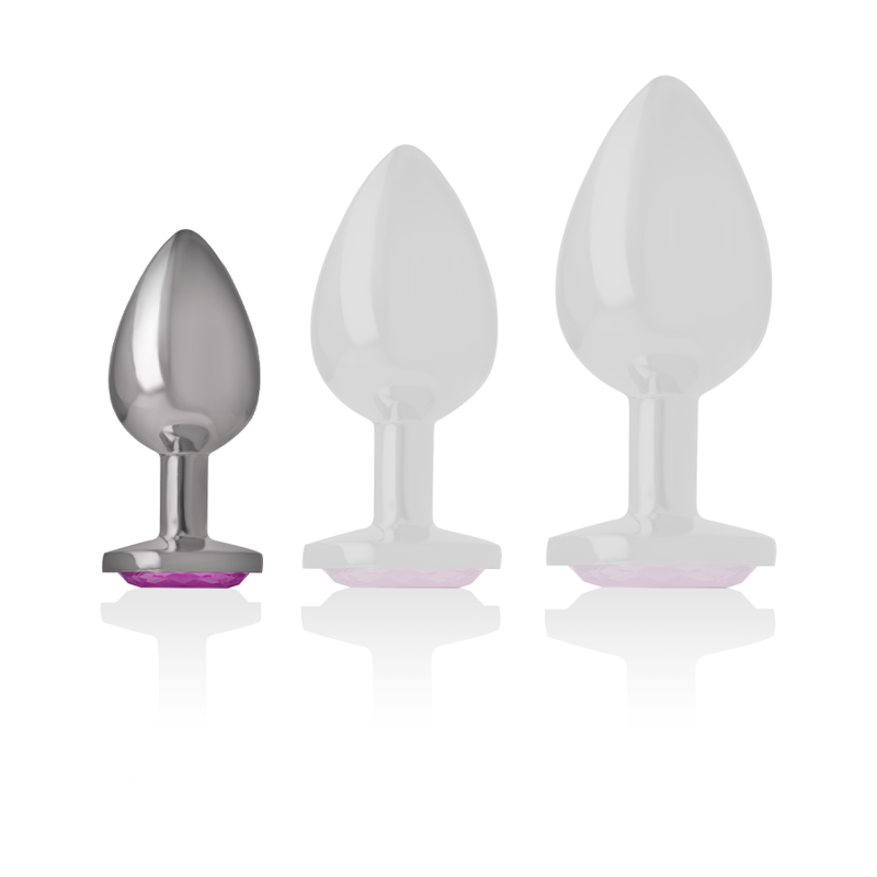 Intense - Aluminium-Metall-Anal-Stecker Rosa Herz Grösse S