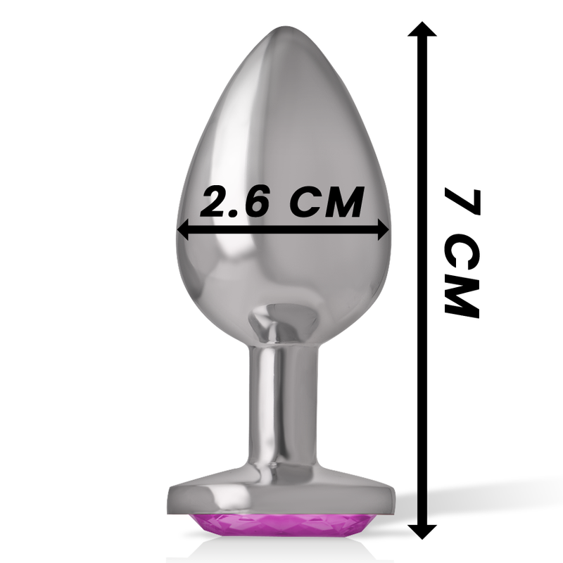 Intense - Aluminium-Metall-Anal-Stecker Rosa Herz Grösse S