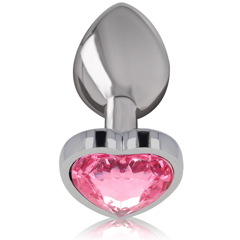 Intense - Aluminium-Metall-Anal-Stecker Rosa Herz Grösse S