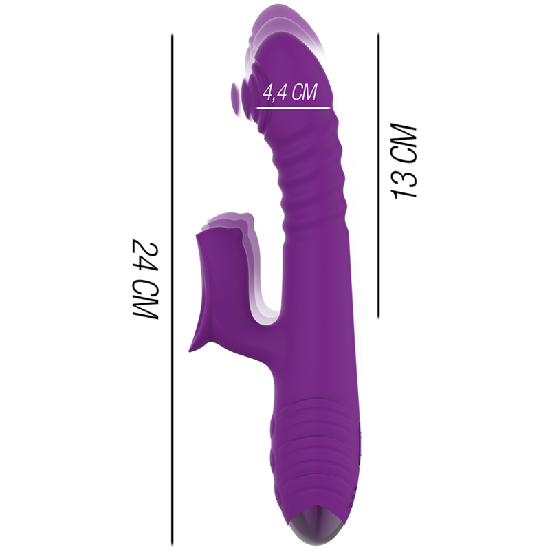 Intense - Iggy Multifunktions-Wiederaufladbarer Vibrator Up & Down Mit Klitorelstimulator Lila