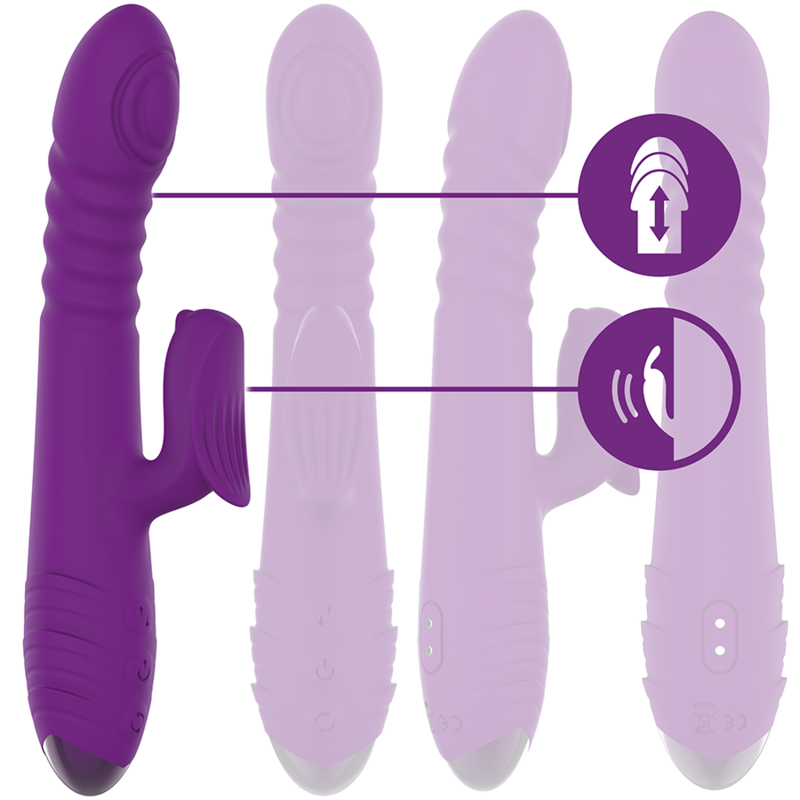 Intense - Iggy Multifunktions-Wiederaufladbarer Vibrator Up & Down Mit Klitorelstimulator Lila