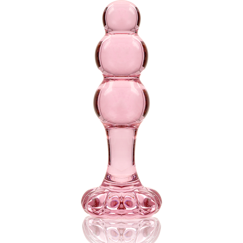 Nebula Series By Ibiza - Model 1 Borosilicate Glass Anal Plug Pink 10.5 Cm -O- 3 Cm