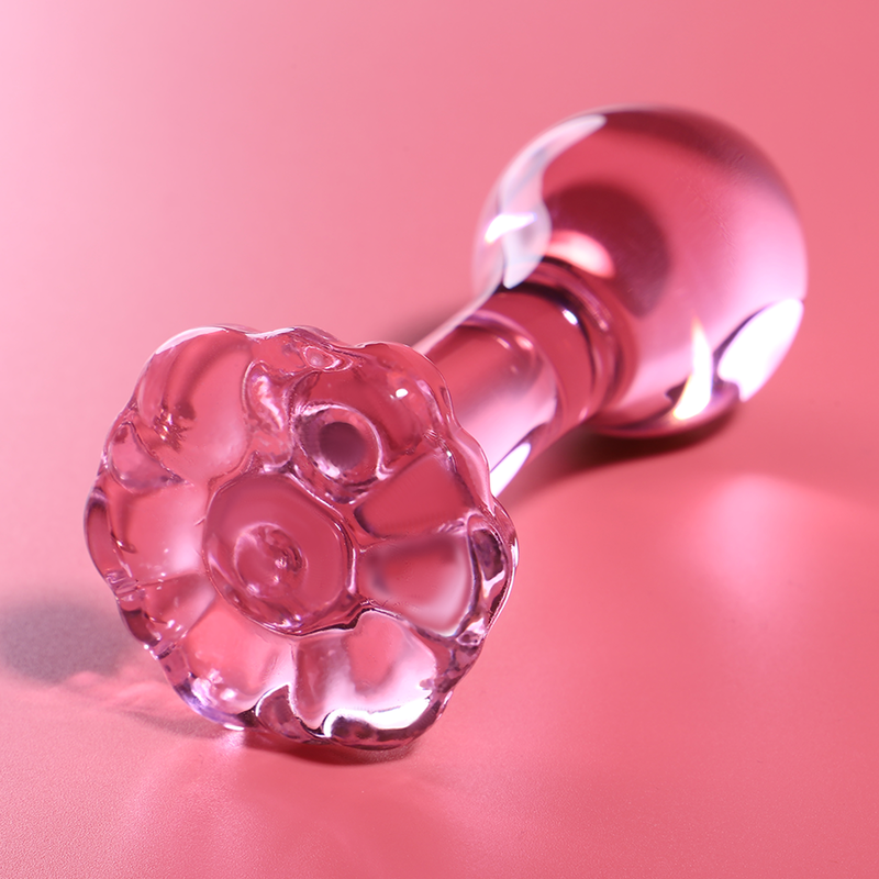 Nebula Series by Ibiza - Model 2 Borosilicate Glass Anal Plug Pink 11 cm - Ø 3.5 cm