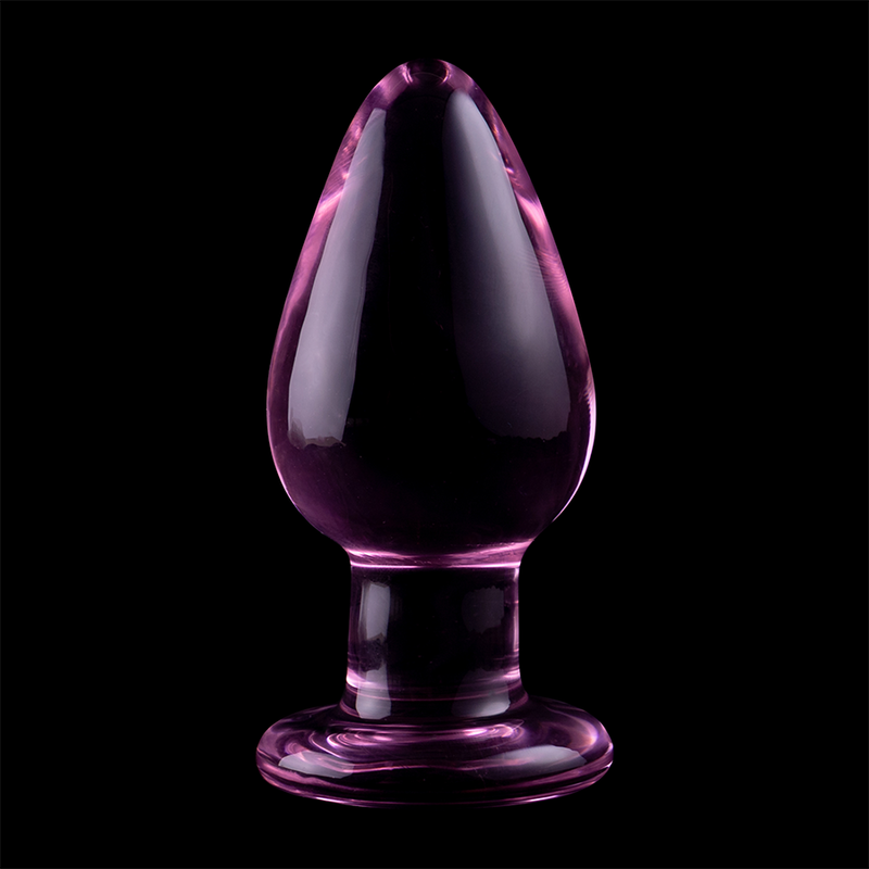 NEBULA SERIES BY IBIZA - MODELL 3 ANALPLUG BOROSILIKATGLAS ROSA 11 CM -O- 5 CM