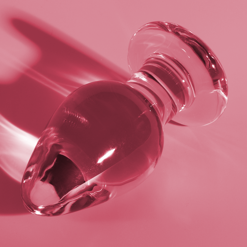Nebula Series By Ibiza - Model 3 Borosilicate Glass Anal Plug Pink 11 cm - Ø 5 cm