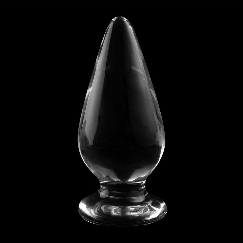Nebula Series By Ibiza - Model 4 Borosilicate Glass Anal Plug Clear 11 cm -Ø- 5 cm