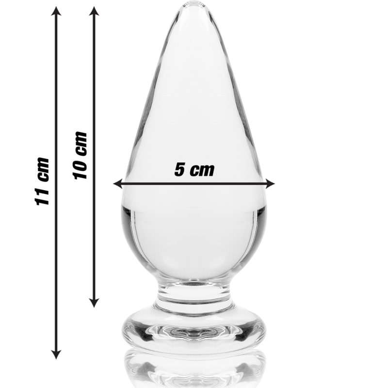 Nebula Series By Ibiza - Model 4 Borosilicate Glass Anal Plug Clear 11 cm -Ø- 5 cm