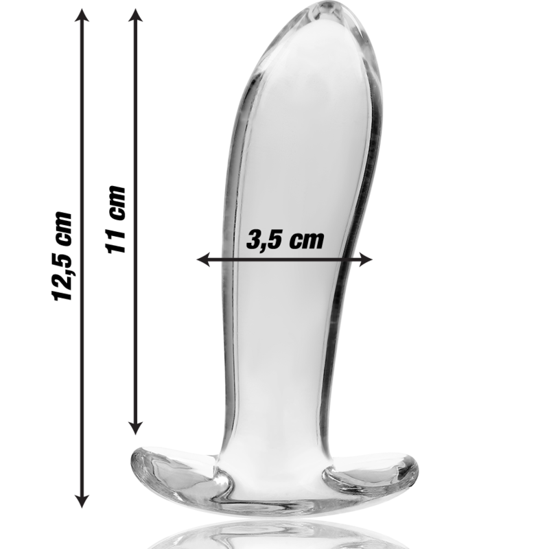 Nebula Series By Ibiza - Model 5 Anal Plug Borosilicate Glass Clear 12.5 cm - Ø 3.5 cm