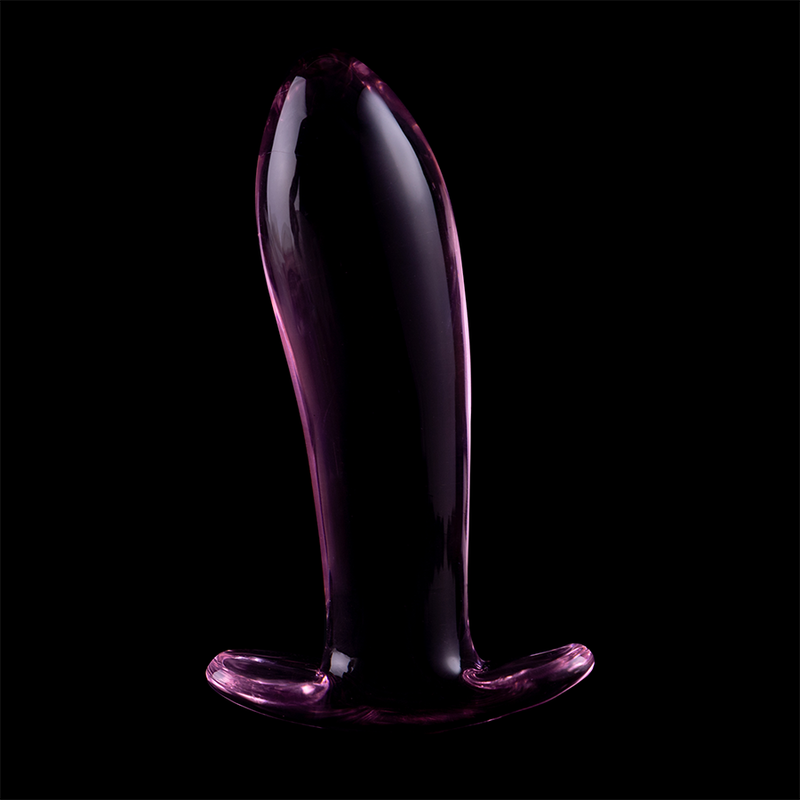 Nebula Series By Ibiza - Model 5 Borosilicate Glass Anal Plug Pink 12.5 Cm -O- 3.5 Cm