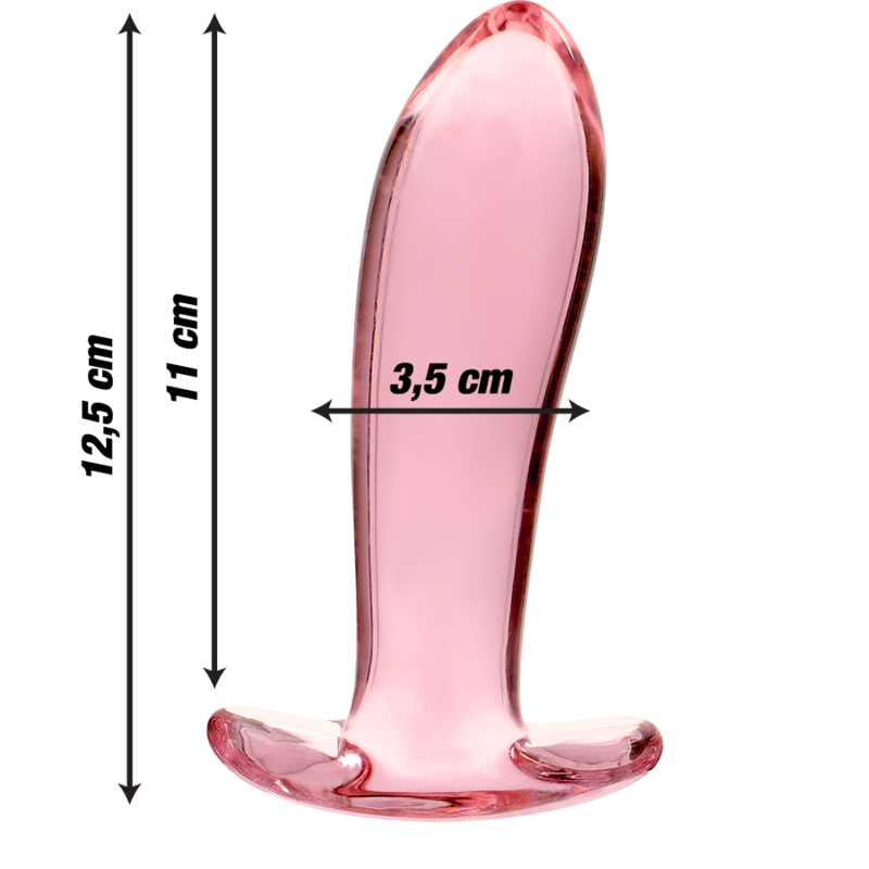 Nebula Series By Ibiza - Model 5 Borosilicate Glass Anal Plug Pink 12.5 Cm -O- 3.5 Cm